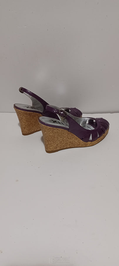 Xti - Sandalia - Wedge Heel, Heel Strap - Violet - Brand New image 6
