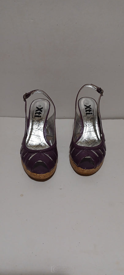 Xti - Sandalia - Wedge Heel, Heel Strap - Violet - Brand New image 7