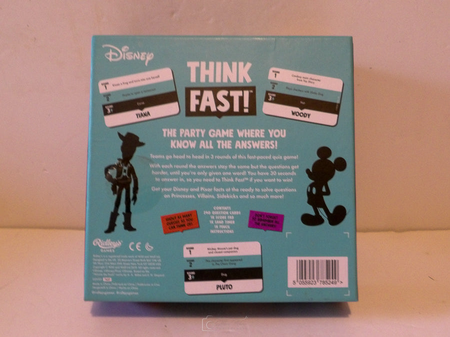 Disney - Think Fast - Disney Edition - Ridley's - Card Quiz Game - Great Condition image 1