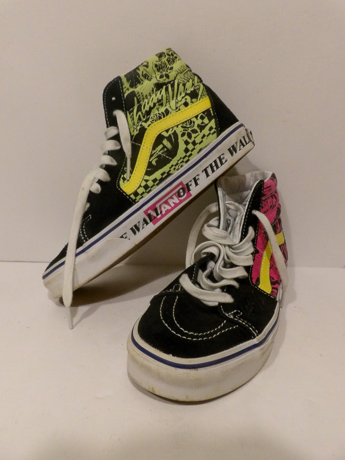 Vans Shoes Sk8 Hi Lady Vans Skate Women's Size 5 - Black Pink Graffiti - image 1
