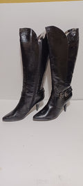 Xti - Sundry - Knee Boot - Ankle Buckle - Black - Brand New - 4/37, Black image
