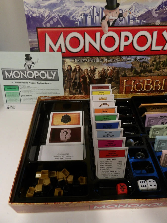 Monopoly - Hobbit - Unexpected Journey - Opened Contents Great Condition - Hasbro Games - Family Property Trading Game image 8