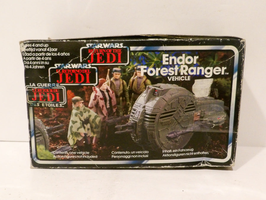 Vintage, Star Wars, Endor Forest Ranger Vehicle - Kenner - Unmade Original Box and Contents image 0