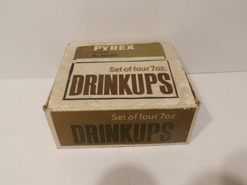4 Vintage 1970s Pyrex / JAJ 7oz Drinkup Cups Grey Original Box - Great Condition image 1