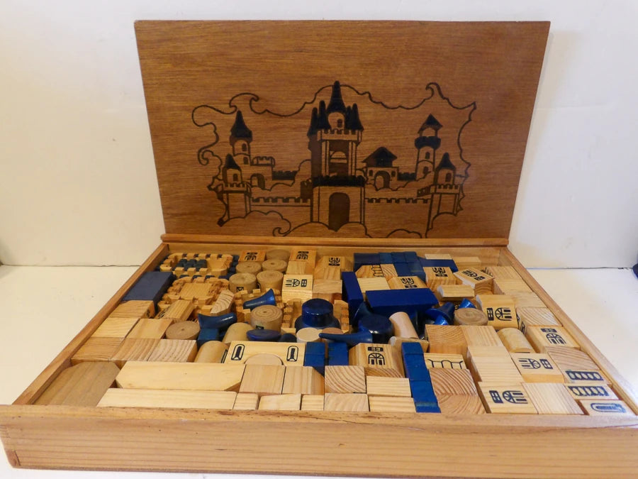 Schloss Baukasten - CastleBlocks 109 Piece Wooden Building Block - Vintage - Perfect Condition image 0