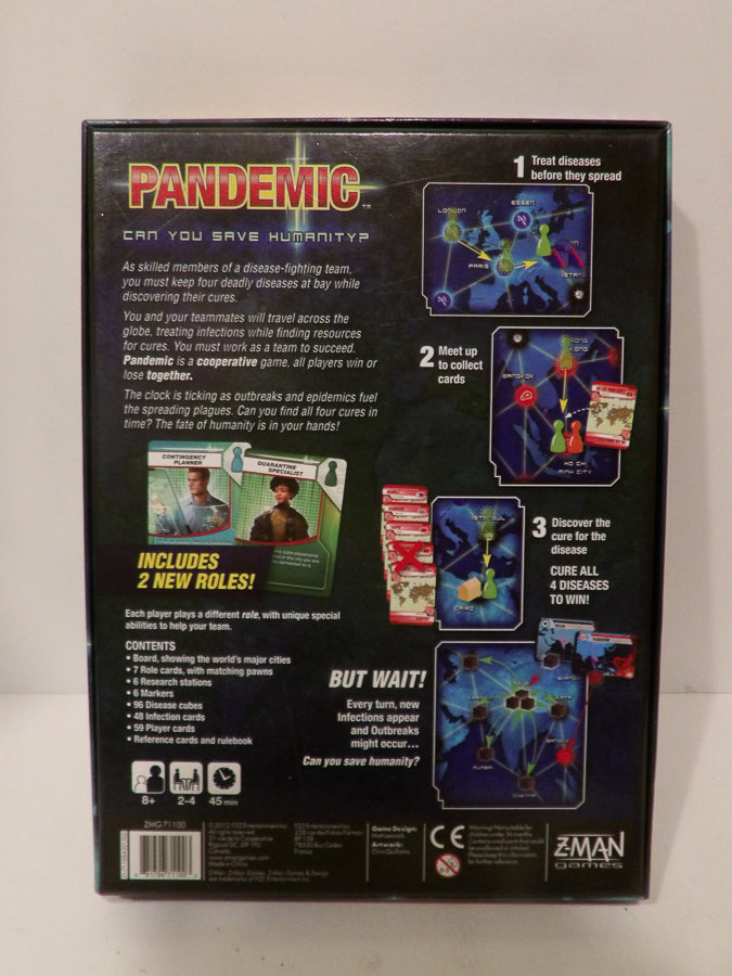 Pandemic 2013 Board Game 2nd Edition With Characters - Great As New Condition image 1