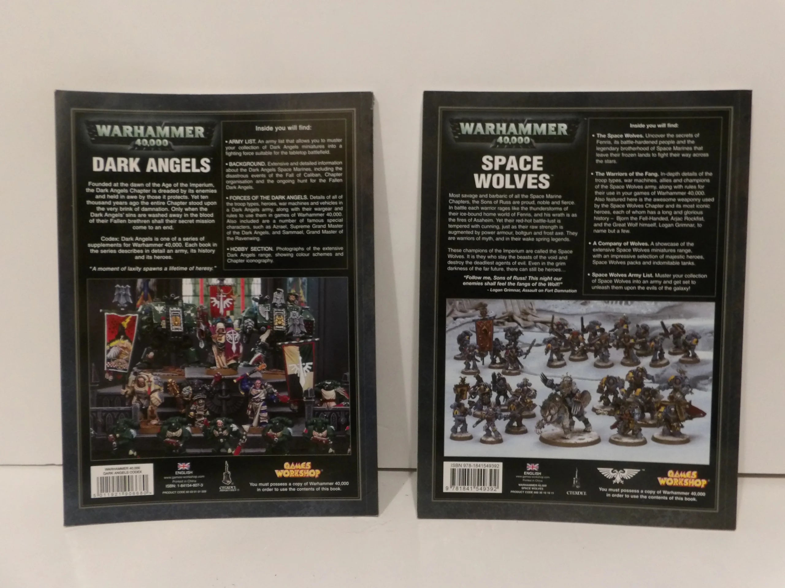 Warhammer - Codex: Dark Angels - Space Wolves - Adeptus Custodes - Imperial Knights - Pullout - 40K - Games Workshop - As New Condition image 5