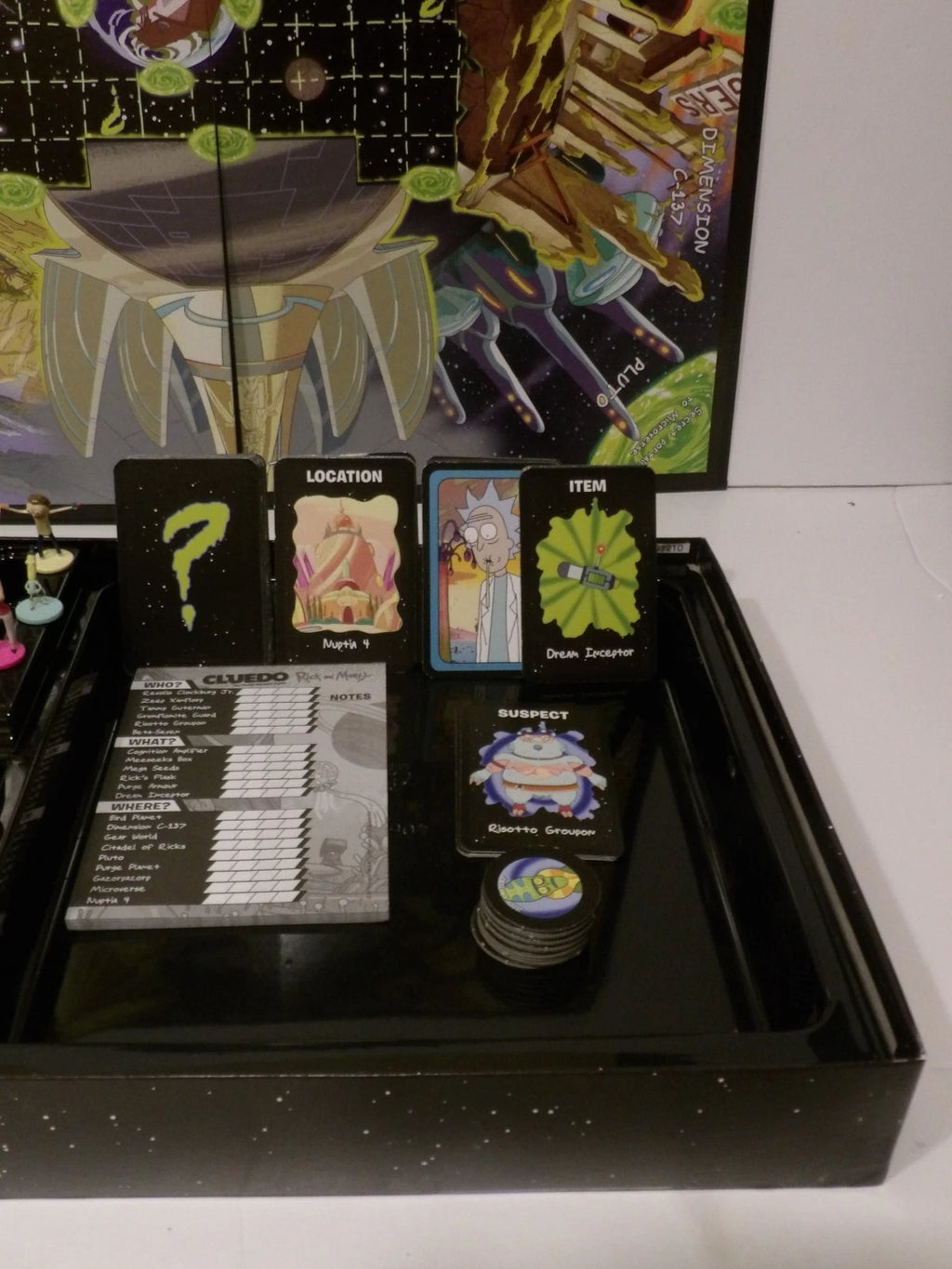 CLUEDO - Ricky and Morty Hasbro Family Board Game 2018 Complete - Great Condition image 6