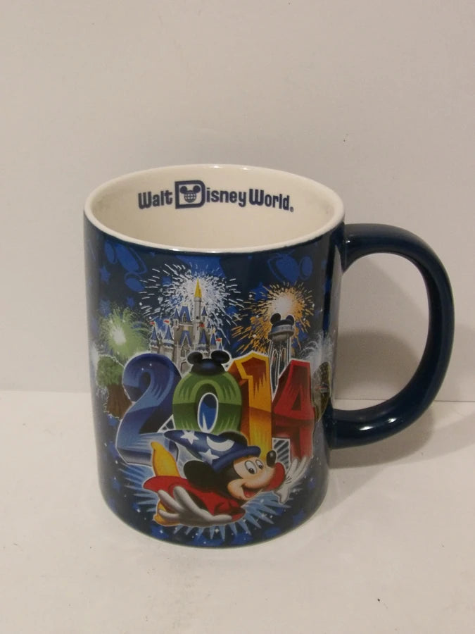 Disneyland Resort - Blue - 2014 - Mug - Fantasia Mickey - Mickey's Wheel & Castle - Perfect Condition image 4