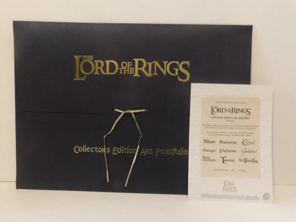 LOTR Collectors Edition Art Portfolio of 9 Lithographs Certificate Of Authenticity - OA image 0