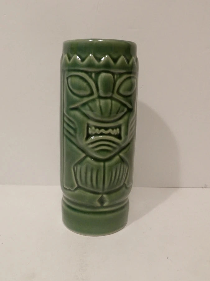 Tiki - Sculptural Cocktail Drinkware - Green Ceramic - Collectable Mug - Unused Condition image 2