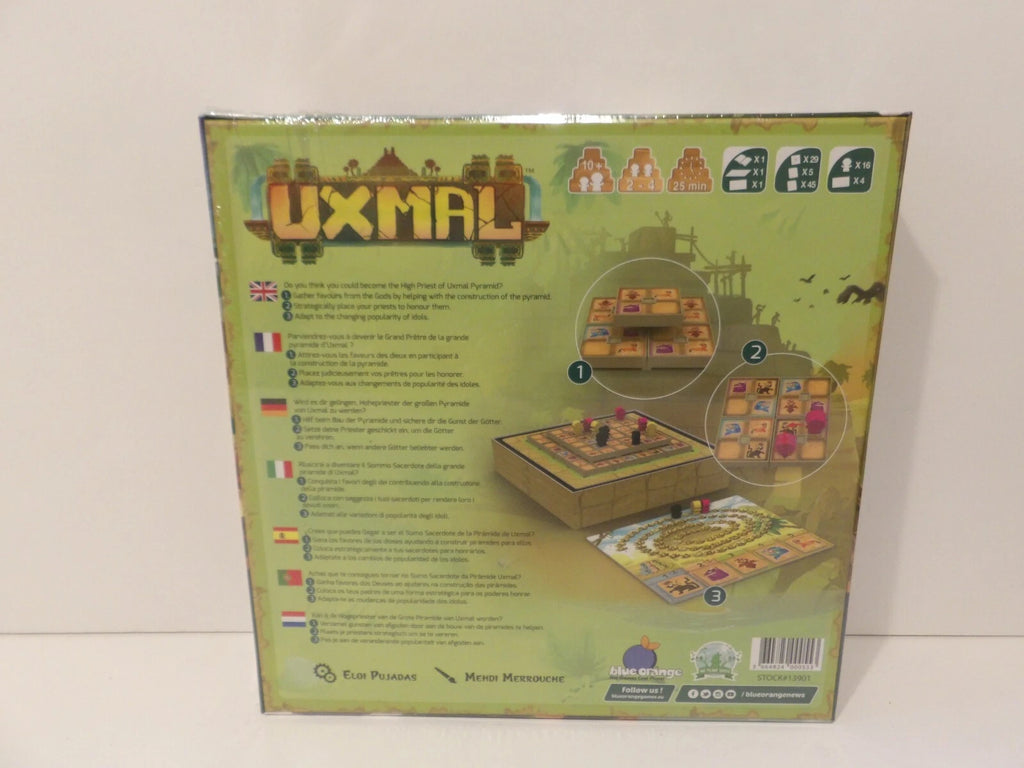 Uxmal Board Game - Blue Orange - BNFS - Build the Great Pyramid of Uxmal & Claim image 3