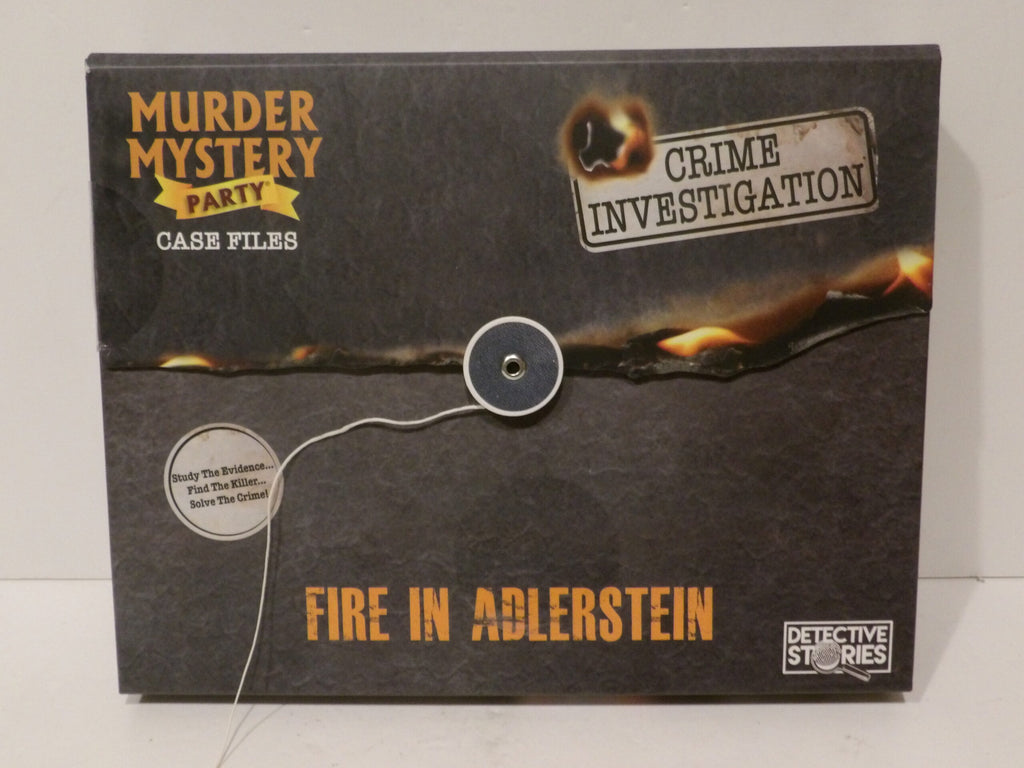 University Games, Murder, Mystery, Party Case Files, Fire in Adlerstein - Great Unused Condition image 0
