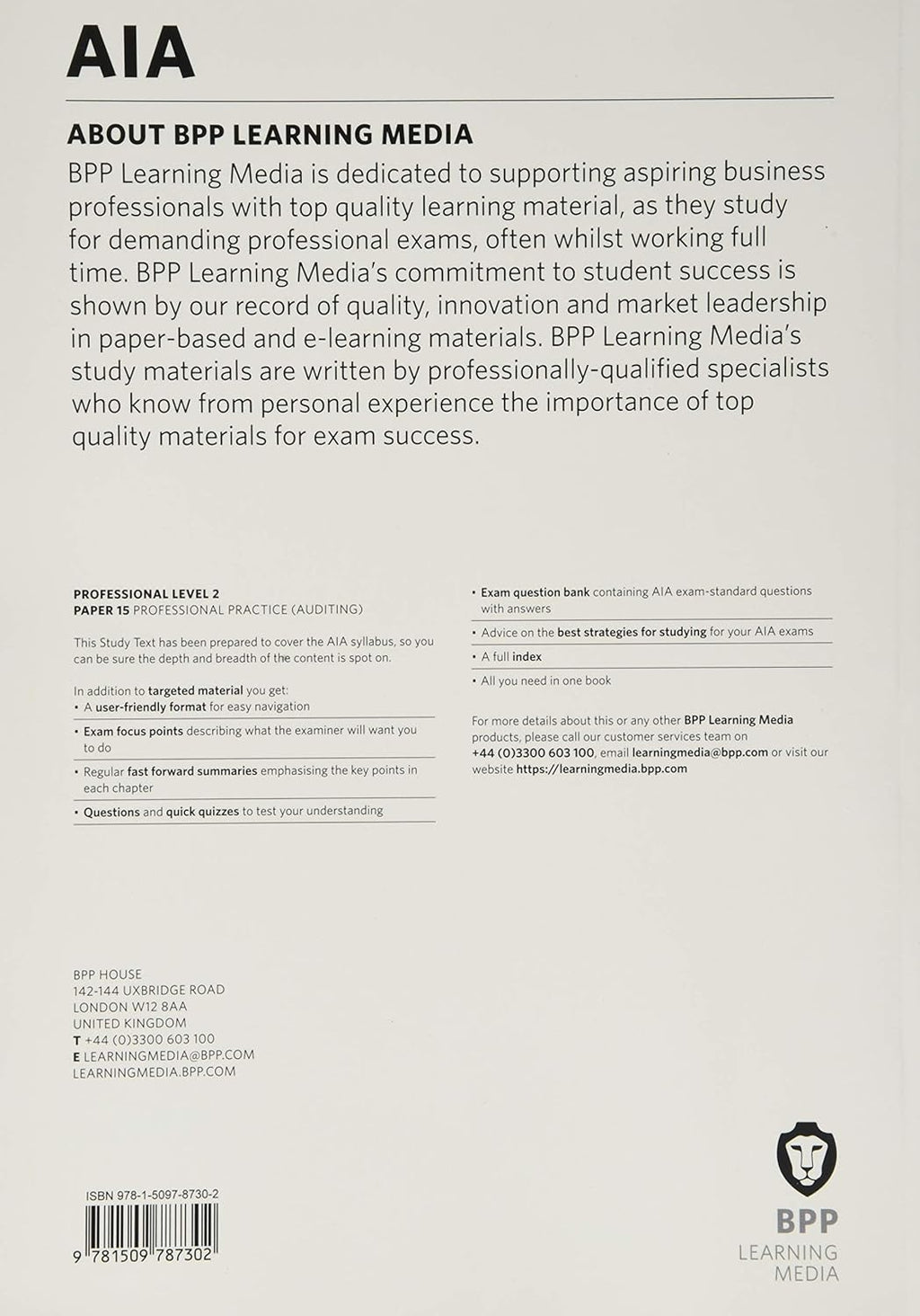 AIA 15 Professional Practice - Paperback - 2020 - BPP Learning Media - Great Condition image 1