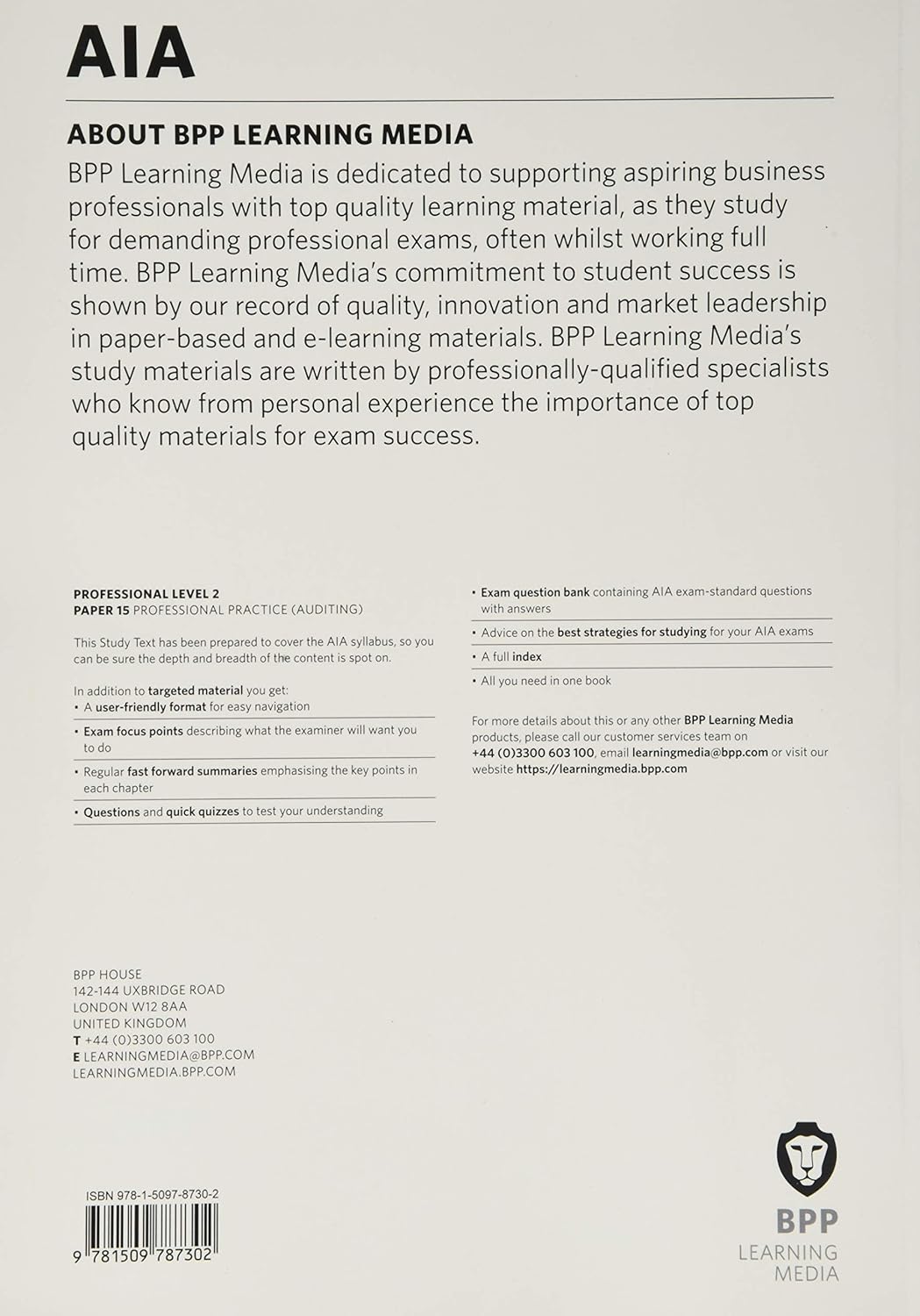 AIA 15 Professional Practice - Paperback - 2020 - BPP Learning Media - Great Condition image 1