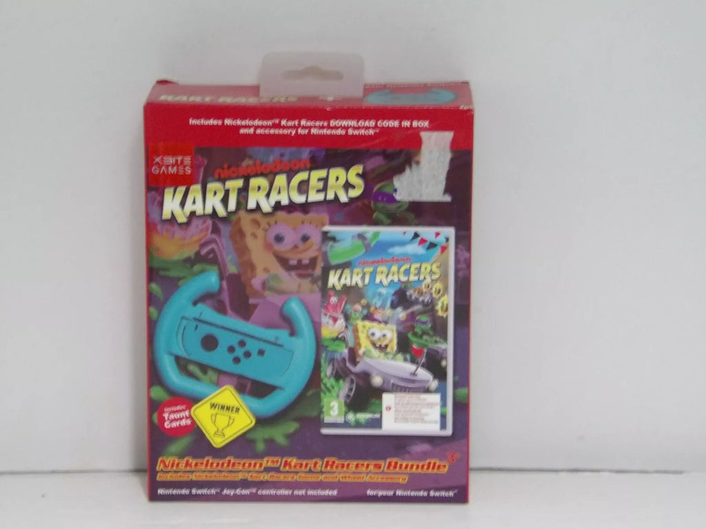 Nickelodeon Kart Racers Bundle +Wheel Accessory Nintendo Switch Game Code in Box image 0
