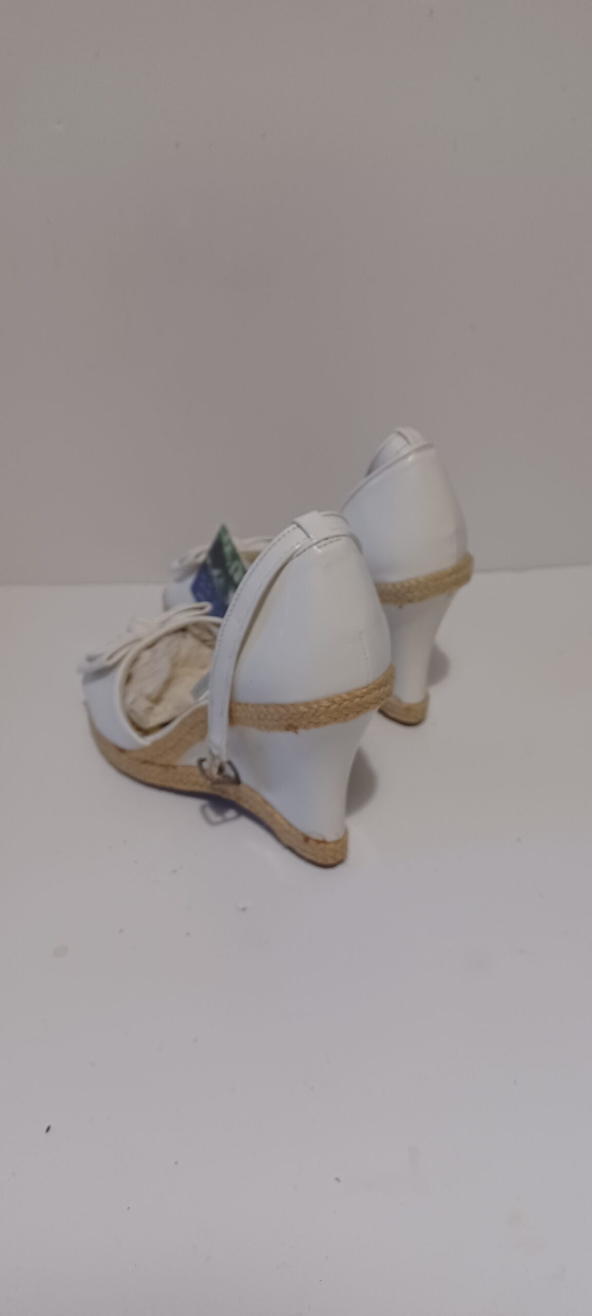Hoyvoy - Bow - Wedge - Heel Strap - White - Brand New image 4