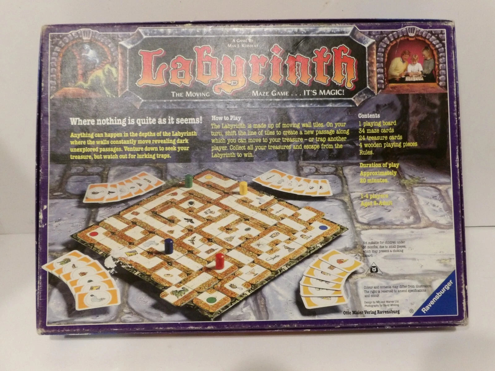 VIntage - Labyrinth Moving Maze Board Game Ravensburger 1992 Complete image 1