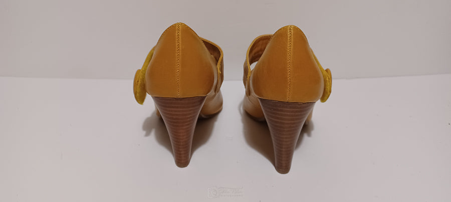 Xti - Zapato - Ladies Heel - Single Strap - Buttons - Tan - Brand New image 4