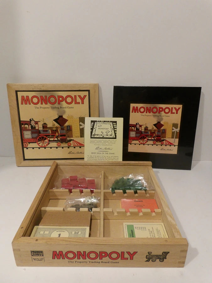 Hasbro - Monopoly - Nostalgia Wooden Edition - Parker Brothers Nostalgic Edition - Great Condition image 3