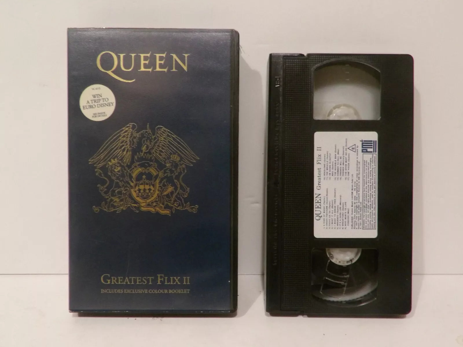 Queen Greatest Flix II 2 VHS Video Cassette & Booklets, Fanclub image 0