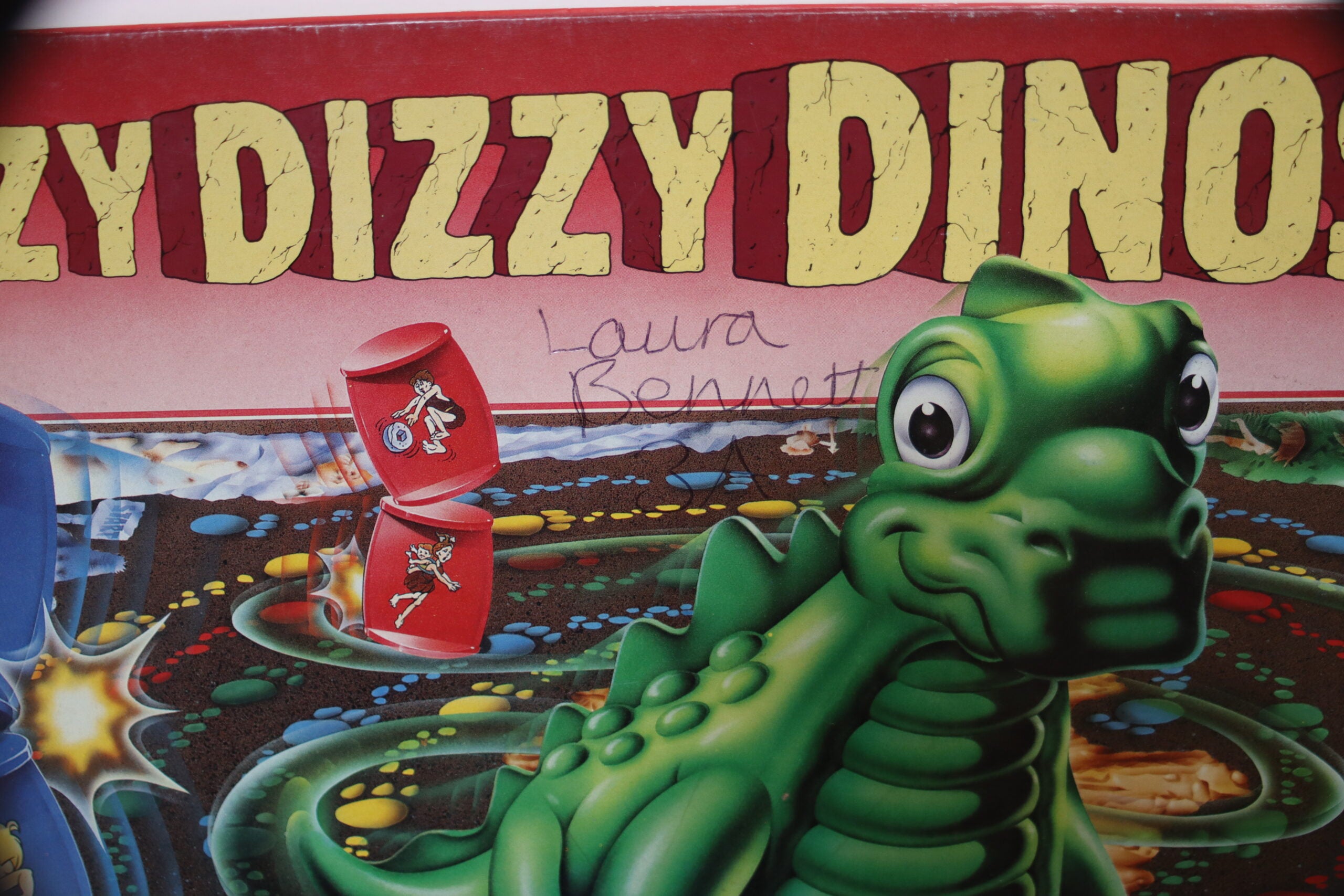 Dizzy Dizzy Dinosaur Board Game Vintage MB 1987 Complete  & Working Dizzy image 3