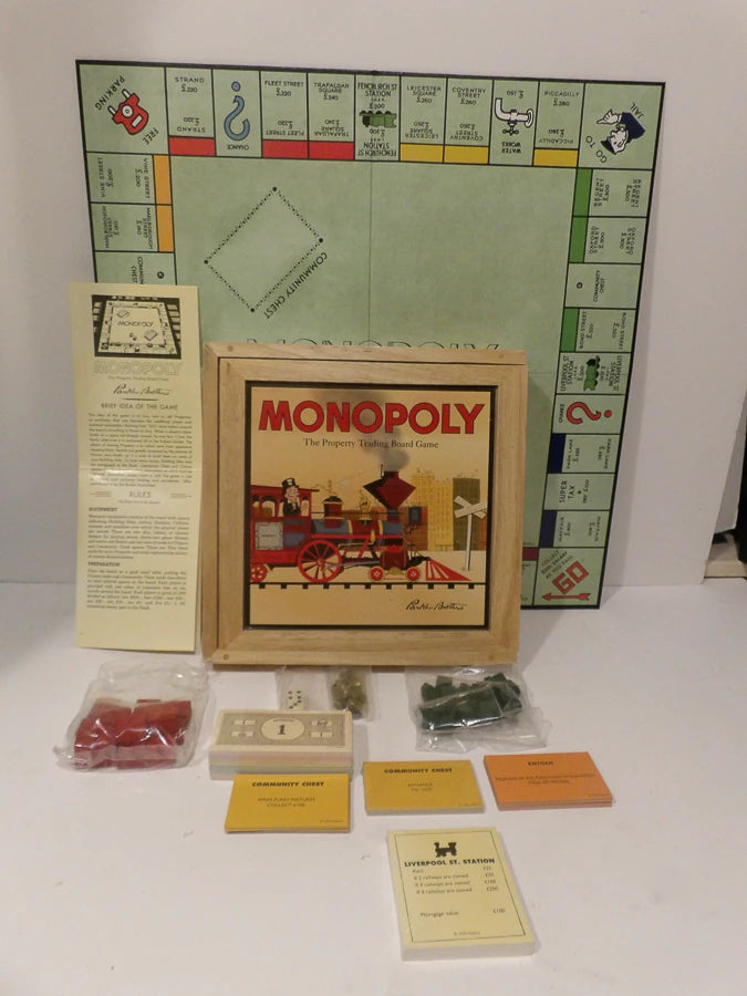 Hasbro - Monopoly - Nostalgia Wooden Edition - Parker Brothers Nostalgic Edition - Great Condition image 8