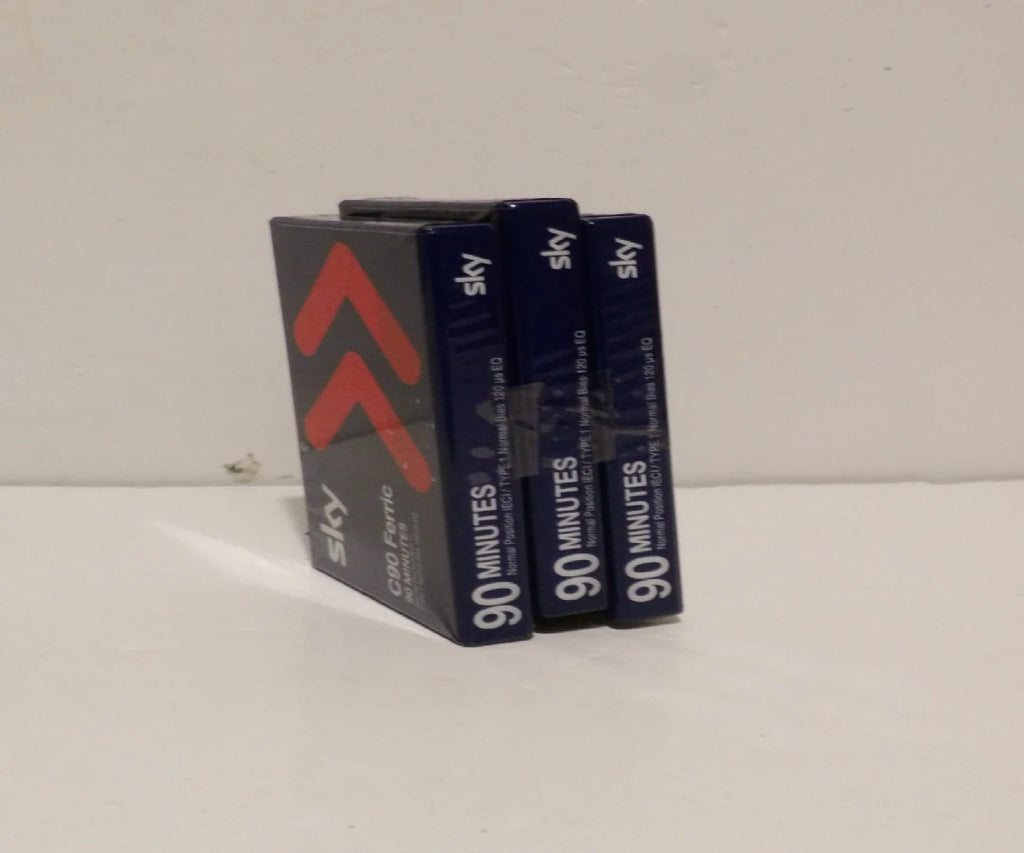 Sky - C90 - Ferric 90 Minutes - 3x Blank Cassettes - Brand New Sealed image 0