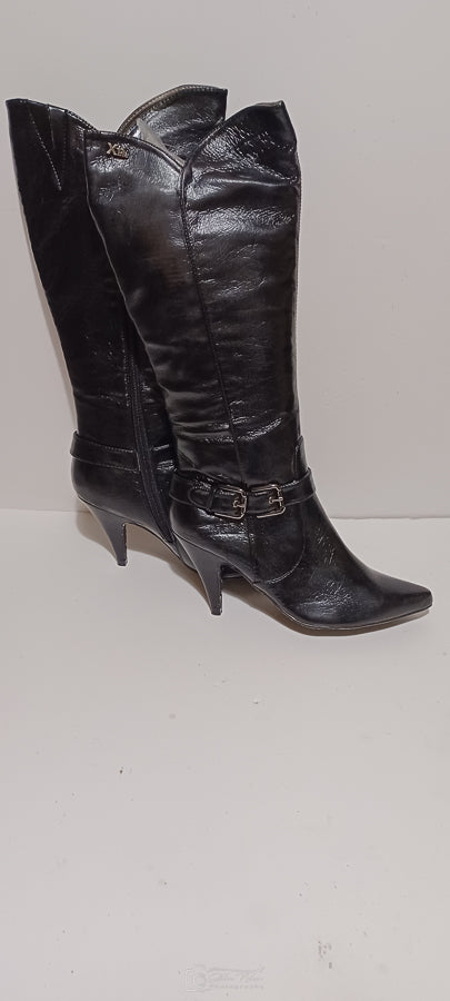 Xti - Sundry - Knee Boot - Ankle Buckle - Black - Brand New image 7