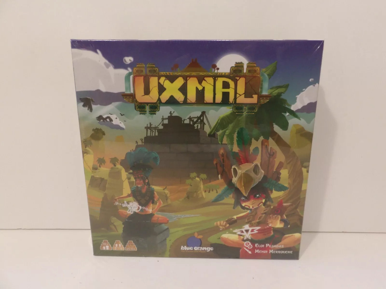Uxmal Board Game - Blue Orange - BNFS - Build the Great Pyramid of Uxmal & Claim image 0