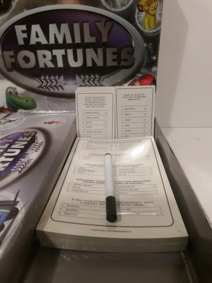 Smyths Exclusive Disney Edition Family Fortunes Board Game Complete & Very Good Condition image 1