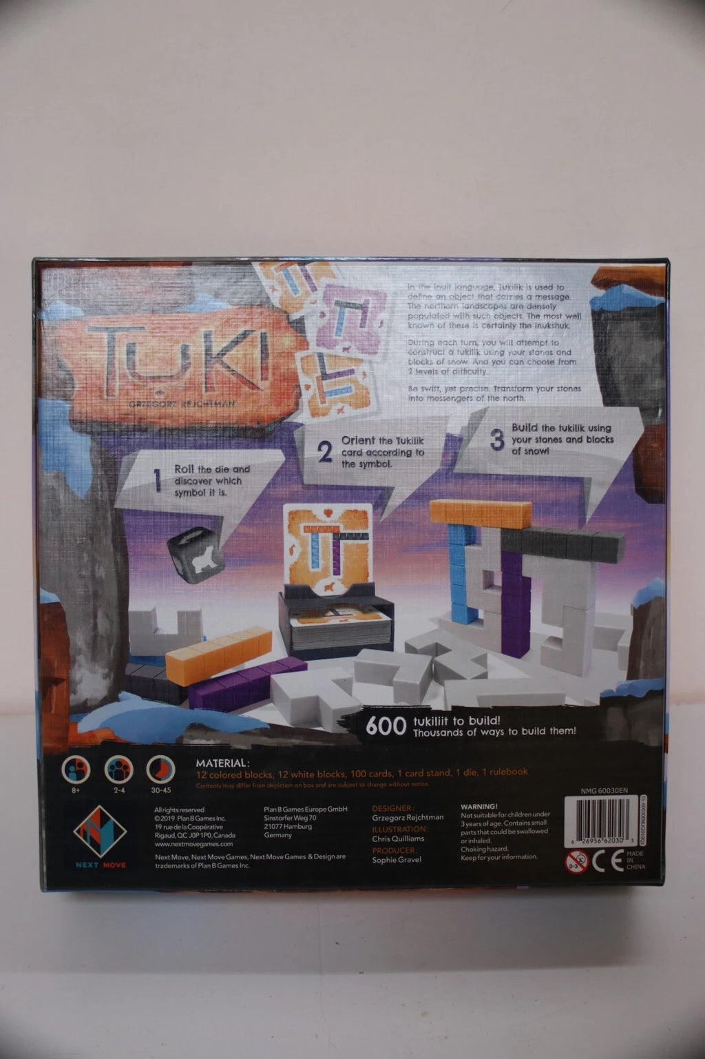 Tuki Board Game - Next Move Games -Race to use snow blocks... Contents BNS image 1