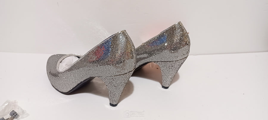 Xti - Zapato - Glitter - Silver/Grey - Heel - Brand New image 1