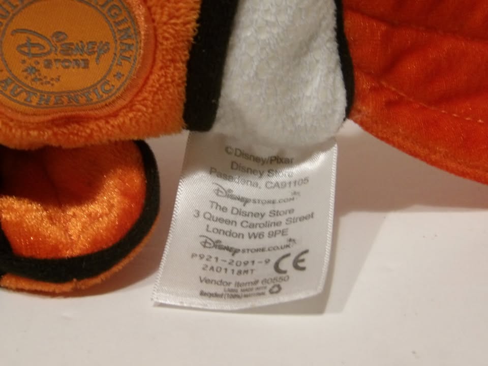 Disney Store Stamped Large Nemo Plush Soft Toy Finding Nemo 18” (45cm) Very Good Condition image 8