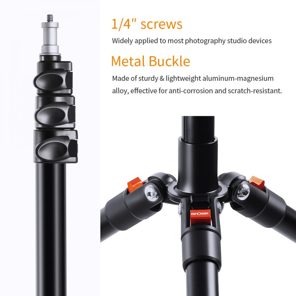 K&F Concept - Aluminum Heavy Duty - Stand 7.5Ft/2.3m/90.55" - Adjustable Lighting Tripod Stand - Softboxes - Photo Studio Speedlight image 6
