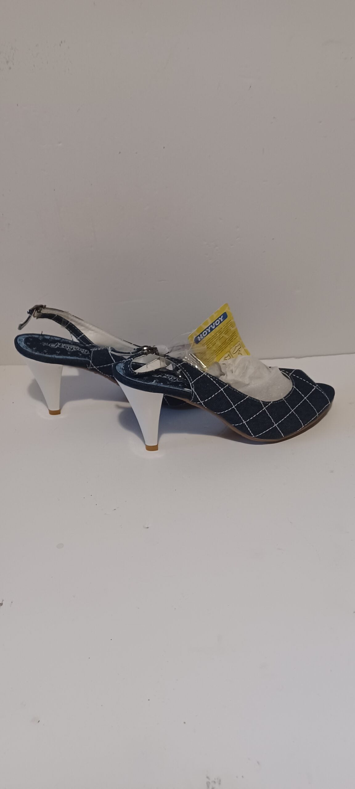 Hoyvoy - Zapato - Denim and White - Heel Strap - Dark Blue - Brand New image 3