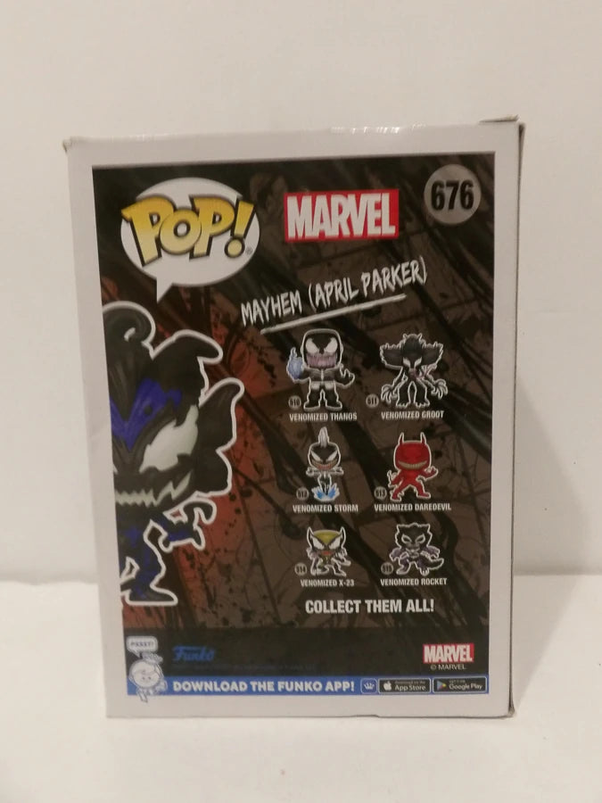 Funko POP! - Venom - Mayhem - April Parker - Glows The Dark - Special Edition - #676 - Brand New Sealed image 1