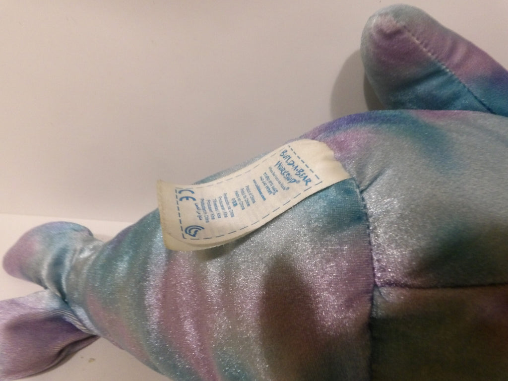 Build a Bear Dolphin Plush Soft Toy, BAB - Hand Puppet Blue & Purple Shiny - No Voice image 2