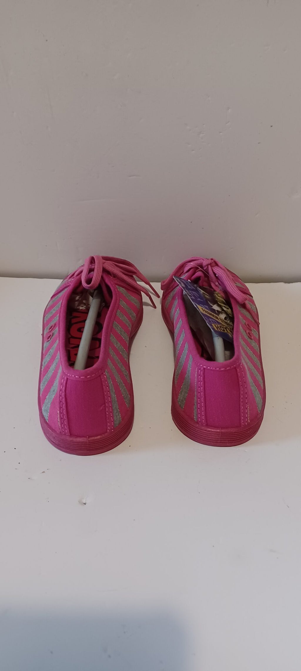 Hoyvoy - Textile - Fuchsia - Flat - Laced Up - Stripe - Brand New image 5