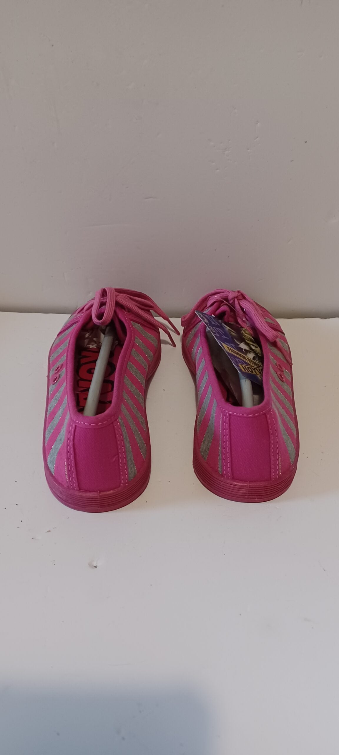 Hoyvoy - Textile - Fuchsia - Flat - Laced Up - Stripe - Brand New image 5