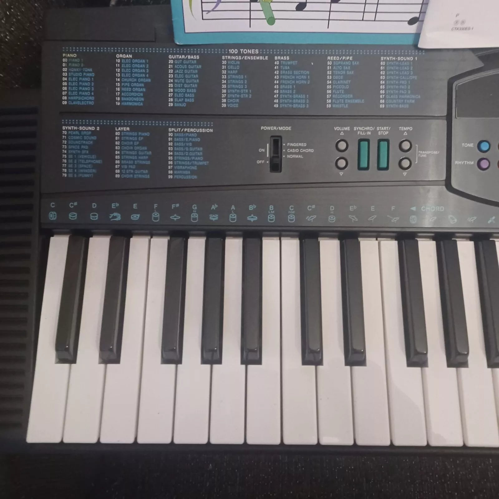Casio CTK-330 49 Key, 100 Tone, 50 Rhythm Portable Piano Keyboard image 1
