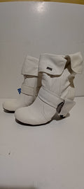 Hoyvoy - Lady Pirate Boots - White - Heel One Buckle - Brand New image 1