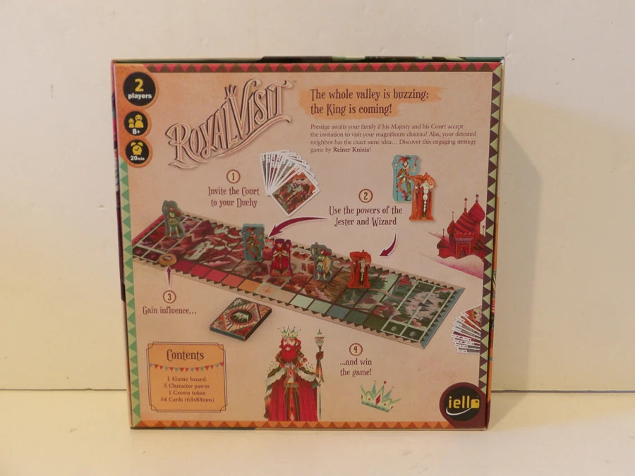 Iello - Royal Visit - Board Game - Ages 8+ - 2 Players - 20 mins Minutes Playing Time - Great Condition image 1