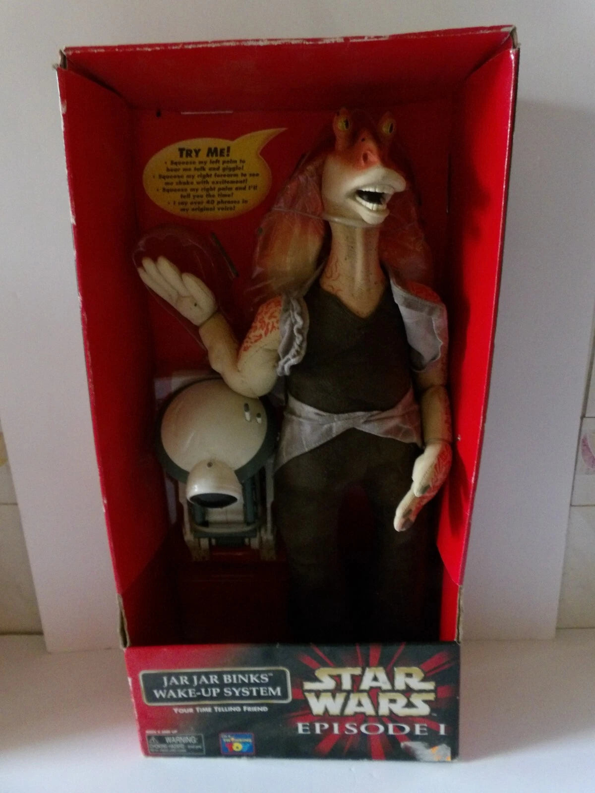 UK Rare - Jar Jar Binks Wake Up System Figure Pit Droid Star Wars, Episode 1 image 1