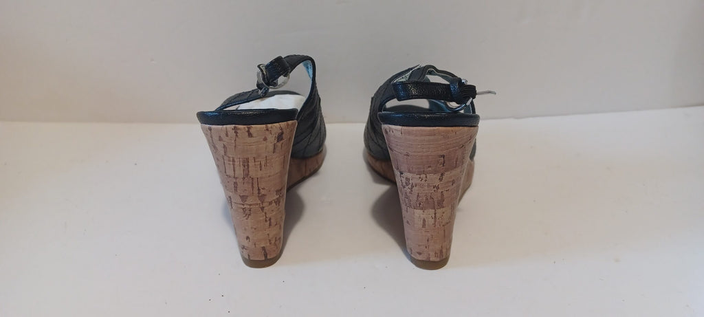 Hoyvoy - Stitch - Wedge Heels - Heel Strap - Black - Brand New image 2