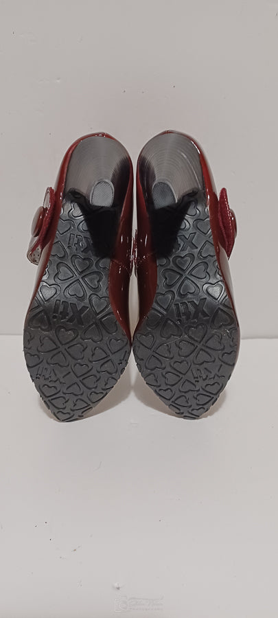 Xti - Charol - Ladies Heel - Front Button Strap - Red - Brand New image 7