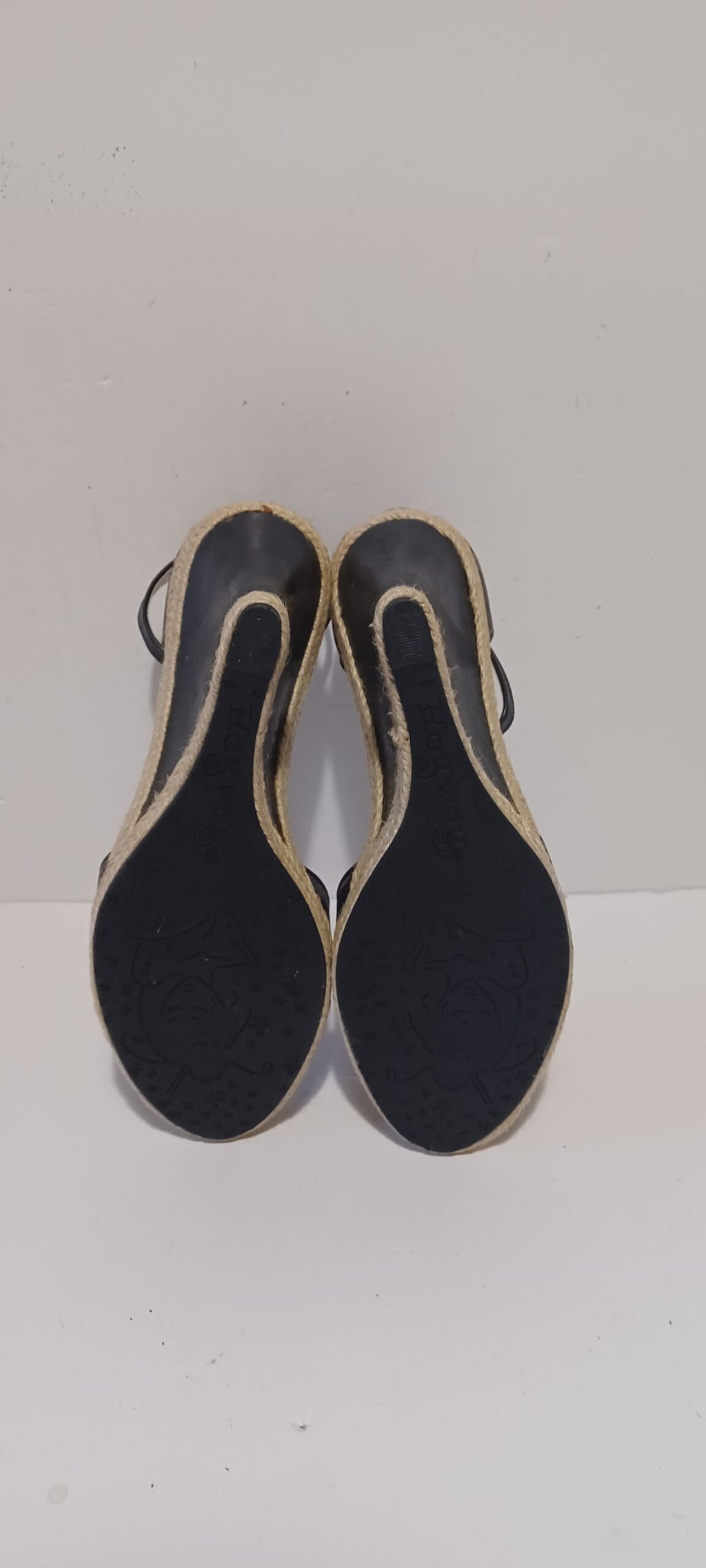 Hoyvoy - Bow - Wedge - Heel Strap - Black - Brand New image 8